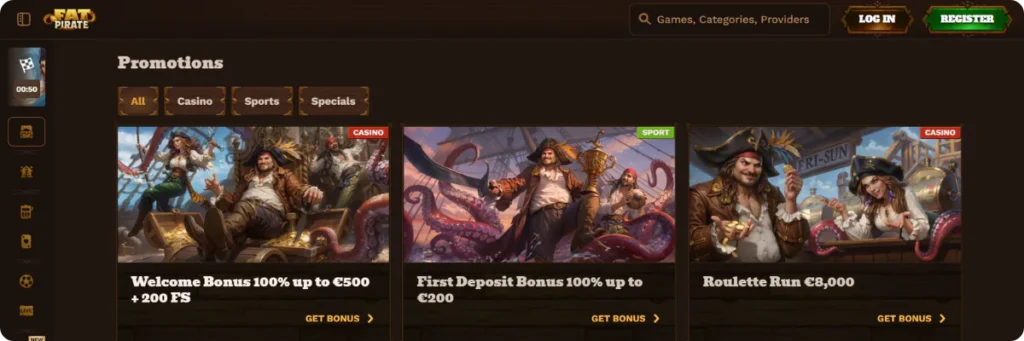 Fat Pirate casino bonus