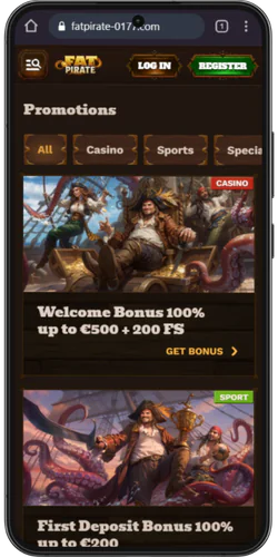 Fat Pirate Go to the promotions section