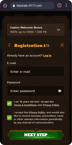 Fat Pirate registration