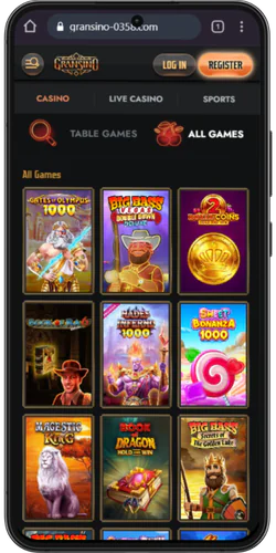 Gransino Explore the games section