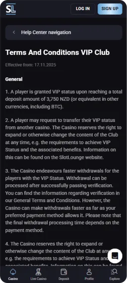 Slot Lounge Payment Options