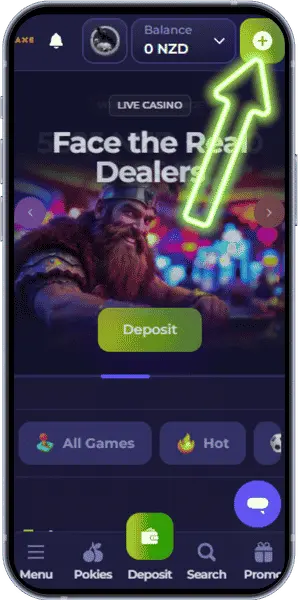 Payment methods Open the Casino Cashier