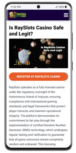 Licence and safety of the RaySlots app